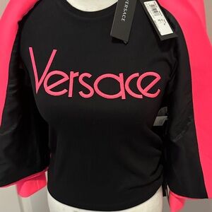 NWT - Kids Versace suit with Black. Neon Logo,  blazer and slacks to match!  NWT